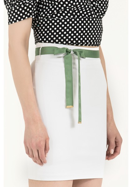 Beyaz Dar Kesim Pamuk Etek 80518 modelleri