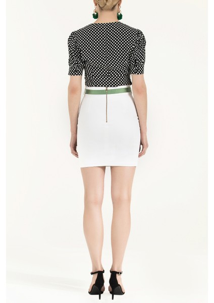 Beyaz Dar Kesim Pamuk Etek 80518 fırsatları