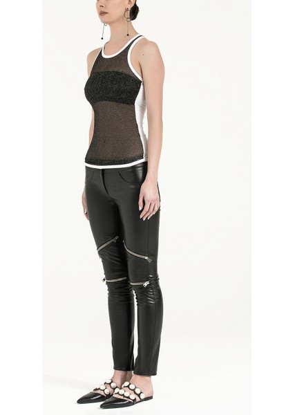 Beyaz Dantelli Örme Bluz 18542 fiyatları