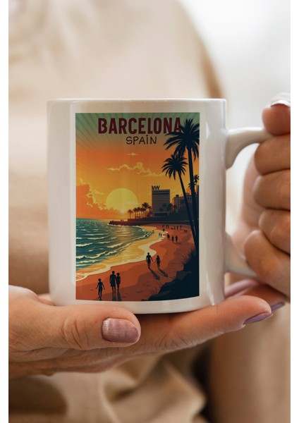 Barselona Baskılı Kupa Bardak