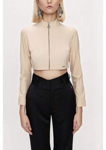 Devetüyü Fermuarlı Kısa Bluz 19838 fiyatları