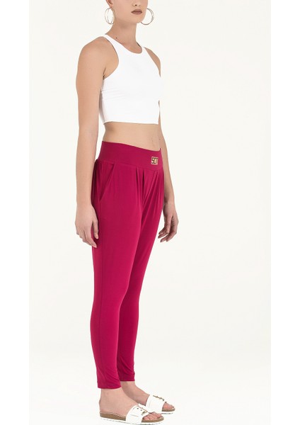 Fuşya Bol Kesim Pantolon 40682