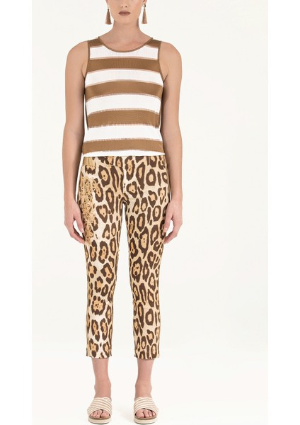 Leopar Leopar Desenli Pantolon 40904