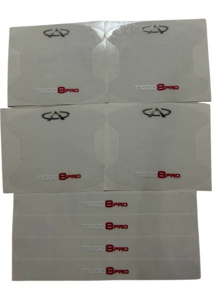 Chery Tiggo 8 Pro Marka Logolu Oto Kapı Kolu Çizik Önleyici Yapışkan 8'li Set