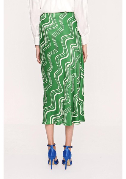 Yeşil Beli Lastikli Uzun Etek 81208 modelleri