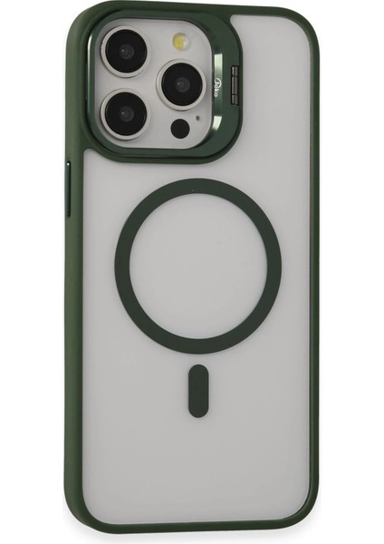 Wizard Joko Iphone 15 Pro Max Kılıf Roblox Lens Magsafe Standlı Kapak - Koyu Yeşil