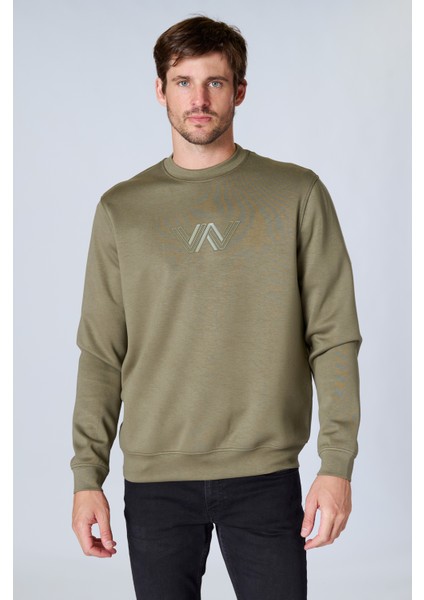 Esw 2931 Bisiklet Yaka Soft Touch (Yumuşak Doku) Scuba Kumaş Erkek Sweat