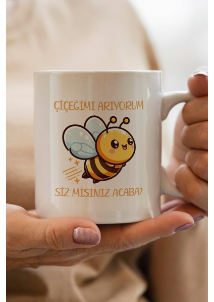 Çiçeğimi Arıyorum Baskılı Kupa Bardak