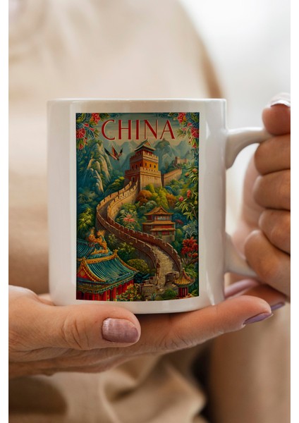 Çin Baskılı Kupa Bardak