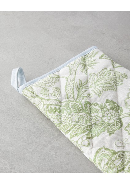 Greenery Pamuk Polyester 2 Parça Mutfak Seti 17X30 CM+20X20 cm Beyaz - Yeşil fiyatları
