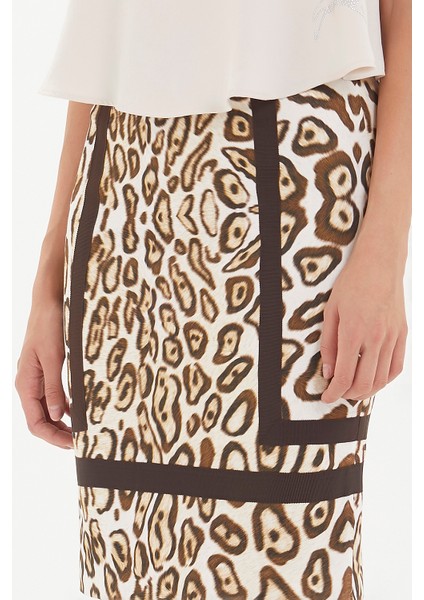 Leopar Leopar Desenli Pamuk Etek 80487
