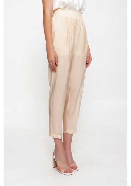 Ekru Beli Lastikli Pantolon 41619 modelleri