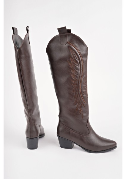 Rodeo Dikiş Detaylı Kalın Topuklu Kovboy Kadın Çizme fiyatları