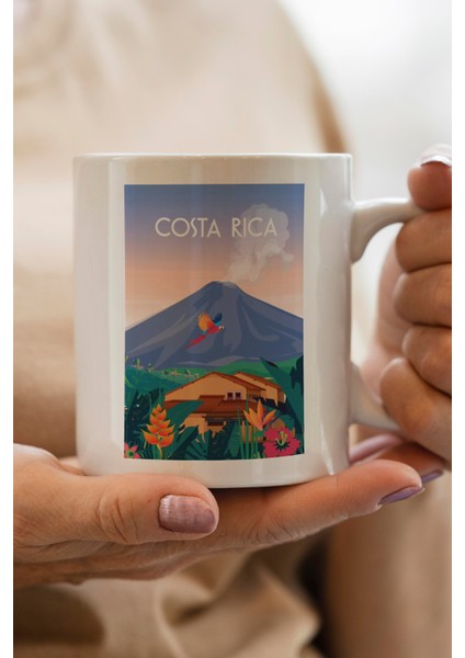 Costa Rica Baskılı Premium Kupa Bardak