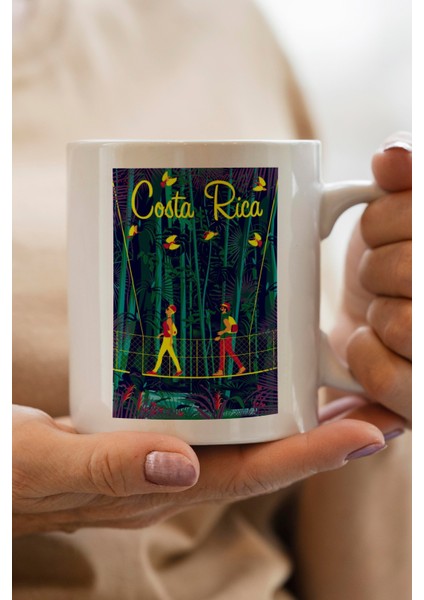 Costa Rica Baskılı Premium Kupa Bardak