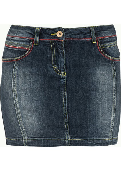 Çivit Dar Kesim Kot Etek 80314 indirimleri