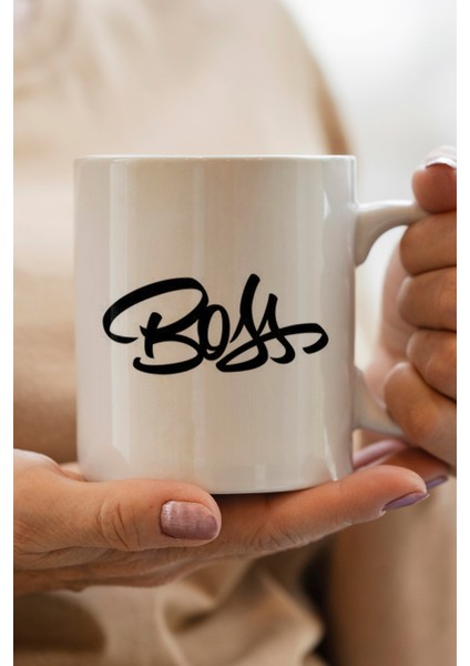 Boss Baskılı Kupa Bardak