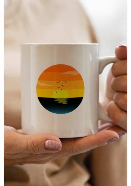 Günbatımı- Sunset Baskılı Premium Kupa Bardak