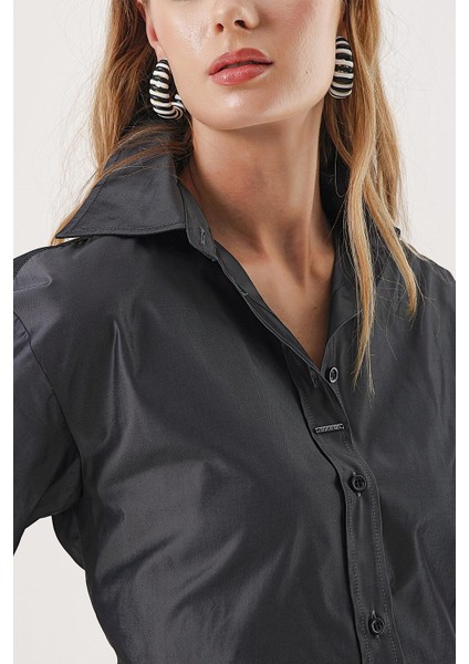 Antrasit Bol Kesim Gömlek 10820