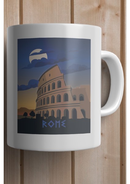 Italya- Roma Baskılı Kupa Bardak
