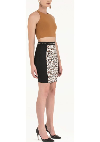 Leopar Kemeri Aksesuarlı Desenli Etek 80532 fiyatları