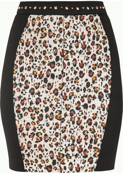 Leopar Kemeri Aksesuarlı Desenli Etek 80532 indirimleri