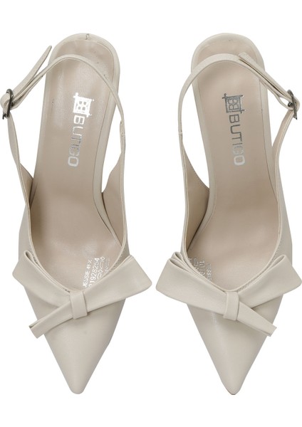 Jessıe 4fx Bej Kadın Topuklu Ayakkabı