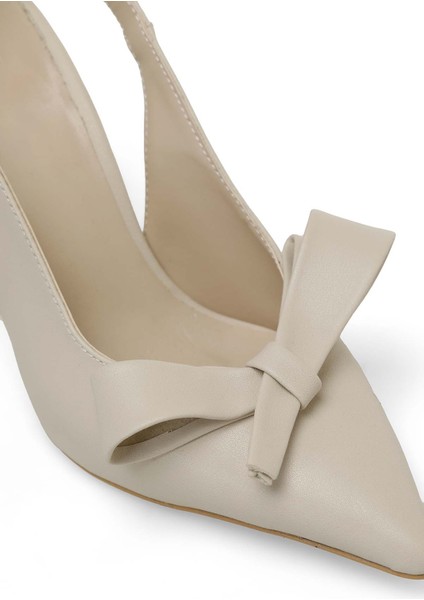 Jessıe 4fx Bej Kadın Topuklu Ayakkabı