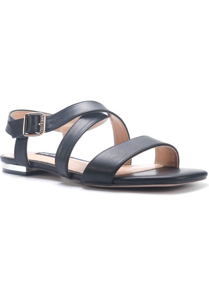 ETRINA 5FX Siyah Kadın Düz Sandalet