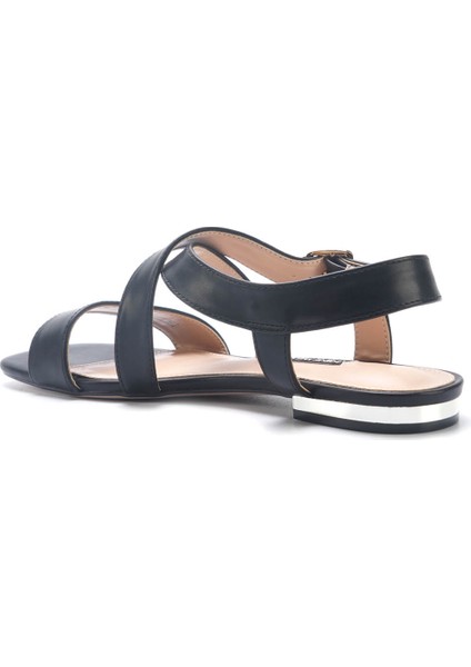 ETRINA 5FX Siyah Kadın Düz Sandalet