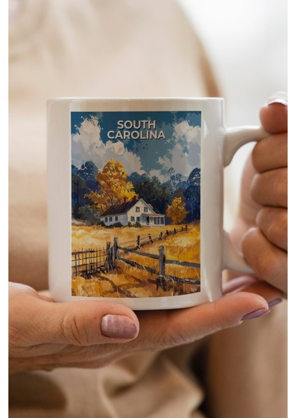 South Coralina Baskılı Kupa Bardak