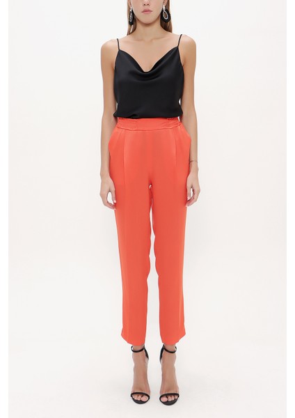 Kırmızı Lastikli Bol Kesim Pantolon 41341