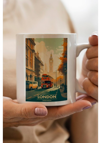 Londra Baskılı Kupa Bardak