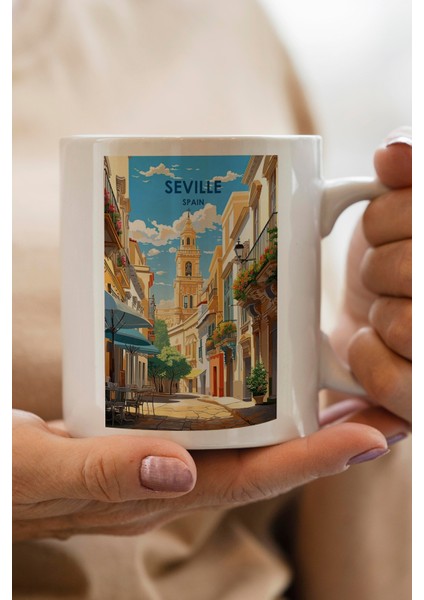 Sevilla- Spain- Ispanya Baskılı Premium Kupa Bardak