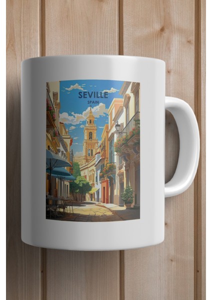 Sevilla- Spain- Ispanya Baskılı Premium Kupa Bardak fiyatları