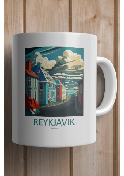 Iceland- Izlanda- Reykjavik Baskılı Premium Kupa Bardak fiyatları