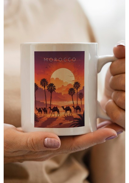 Morocco Baskılı Premium Kupa Bardak