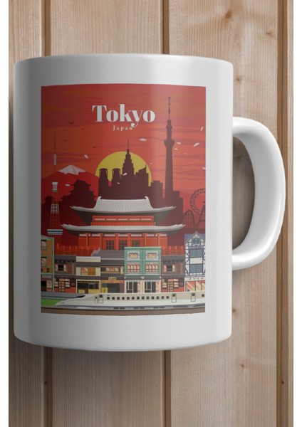 Japonya- Tokyo Baskılı Premium Kupa Bardak fiyatları