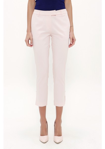 Pembe Düşük Bel Boru Paça Pantolon 41304 fiyatları