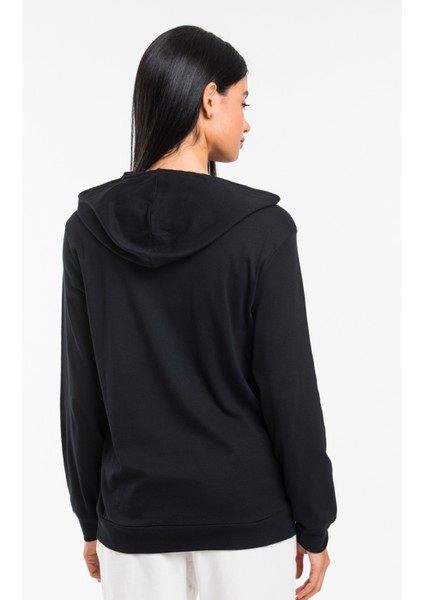 Kadın Kapşonlu Rahat Kalıp Ince El Yazılı Californıa Baskılı Swetashırt SPR24SWK121 modelleri