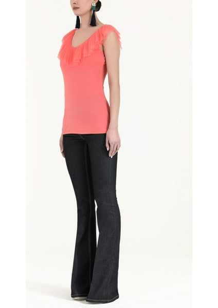 Mercan Piliseli V Yakalı Bluz 19596 fiyatları