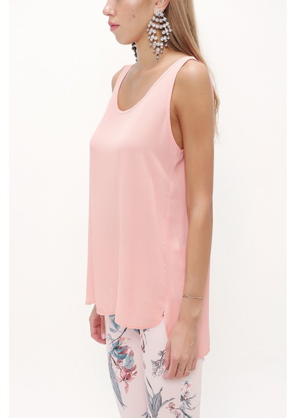 Somon Desenli Kolsuz Bluz 19561