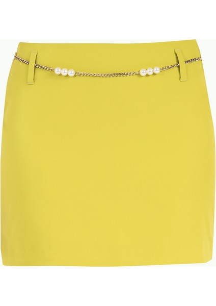 Yeşil Kemerli Mini Etek 80590