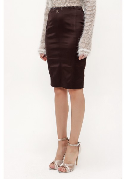 Kahve Dar Kesim Etek 80436