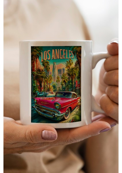 Los Angeles Baskılı Kupa Bardak