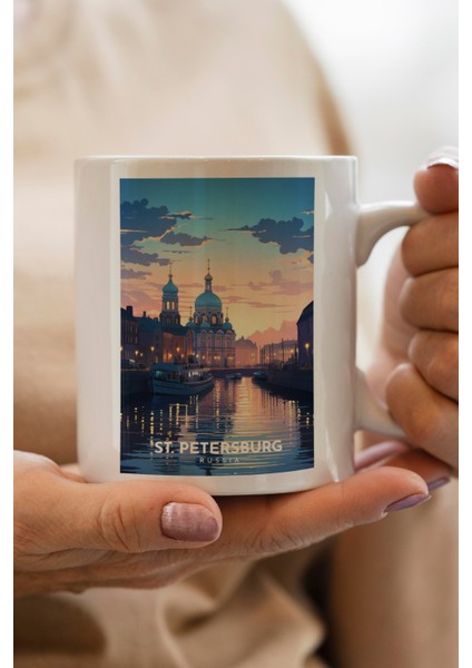 Rusya Baskılı Kupa Bardak