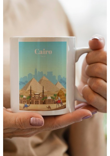 Eygpt- Cairo- Kahire Baskılı Premium Kupa Bardak