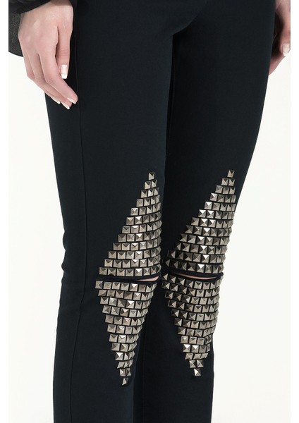 Lacivert Metal Yapıştırmalı Cep Pantolon 41242