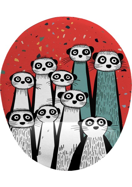 Sevimli Mirketler Bilek Destekli Mouse Pad