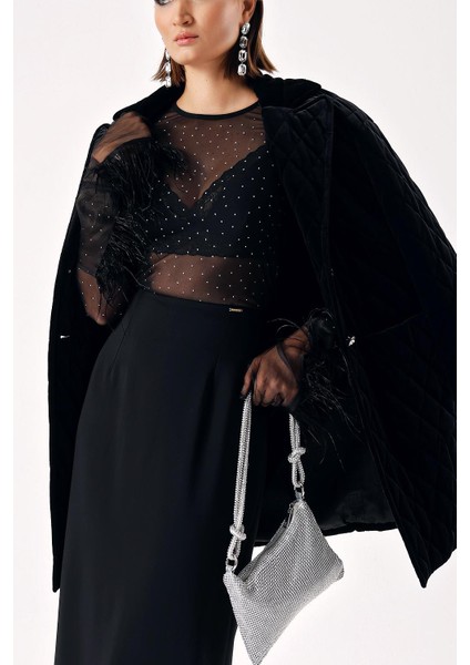 Siyah Fermuarlı Uzun Kalem Etek 81219 indirimleri